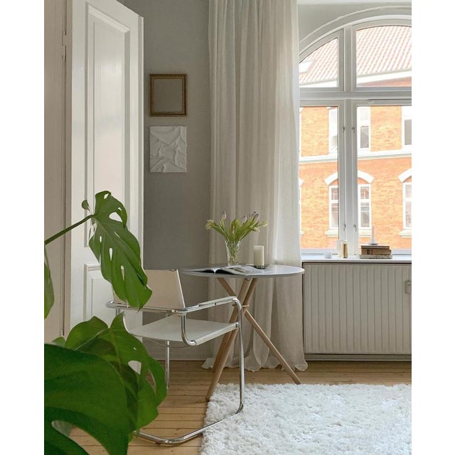 Aldric Light Concrete Top and Light Oak Legs Café Table by Eberhart Furniture For Sale - Image 6 of 13