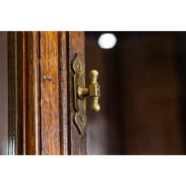 Brown Oak Glazed Haberdashery Bookcase Cabinet, 1890 For Sale - Image 8 of 15