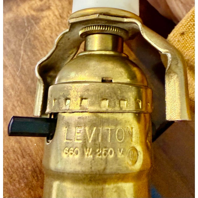 Brass Leviton Brass Chamberstick Accent Lamp For Sale - Image 8 of 12