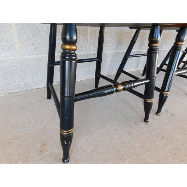 Hitchcock L Hitchcock Maple Stenciled Eagle Back Tavern Inn Chairs - Set of 4 For Sale - Image 4 of 17