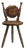 19th Century Sweden Weathered Honey Oak Carved Oak Swivel Chair For Sale