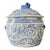 Blue and White Chinoiserie Foo Dog Lidded Bowl For Sale