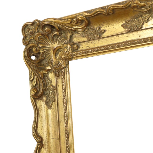 Large Baroque Classic Wooden Gold Frame For Sale - Image 12 of 16