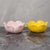 Rustic European Rustic European Petal-Shaped Ceramic Small Bowl - Pair For Sale - Image 3 of 5