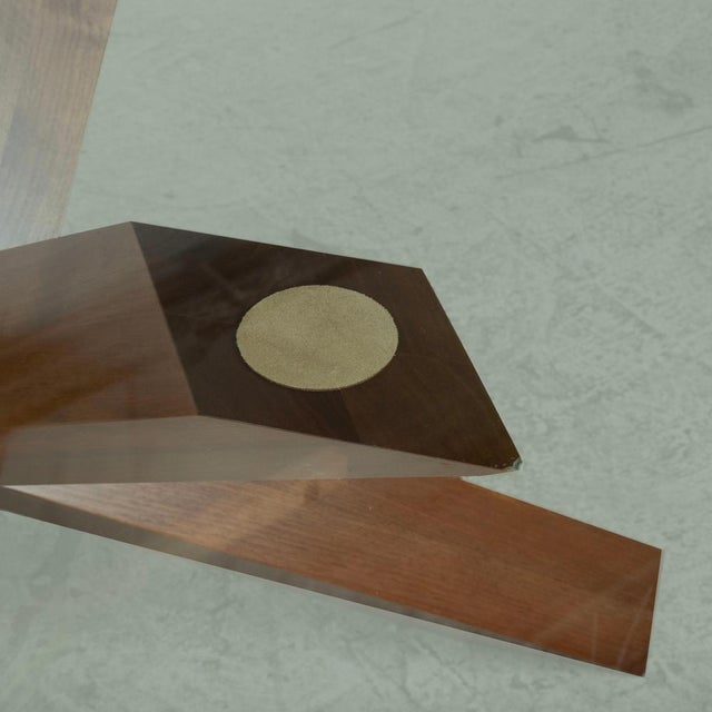 Cassina La Rotonda 452 Dining Table in Glass and Wood by Mario Bellini for Cassina For Sale - Image 4 of 10