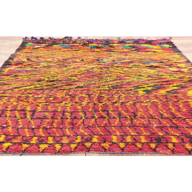 Red Vintage Talsint Moroccan Rug - 05'01 X 07'06 For Sale - Image 8 of 9