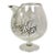Vintage Art Nouveau Floral Sterling Silver Overlay Glass Footed Water Pitcher For Sale