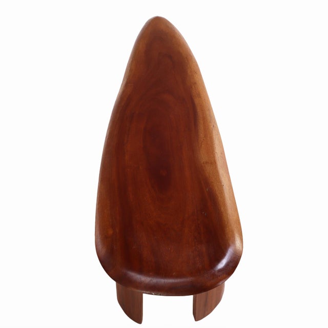 Contemporary A French Sculptural Freeform Mahogany Coffee Table, C. 1975. For Sale - Image 3 of 7
