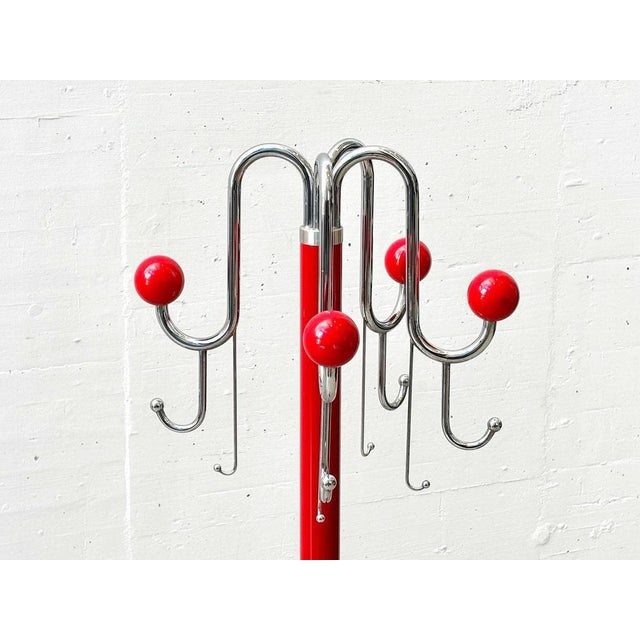 Plastic Mid-Century Modern Wardrobe in Red from LHT Bologna, 1980s For Sale - Image 7 of 13
