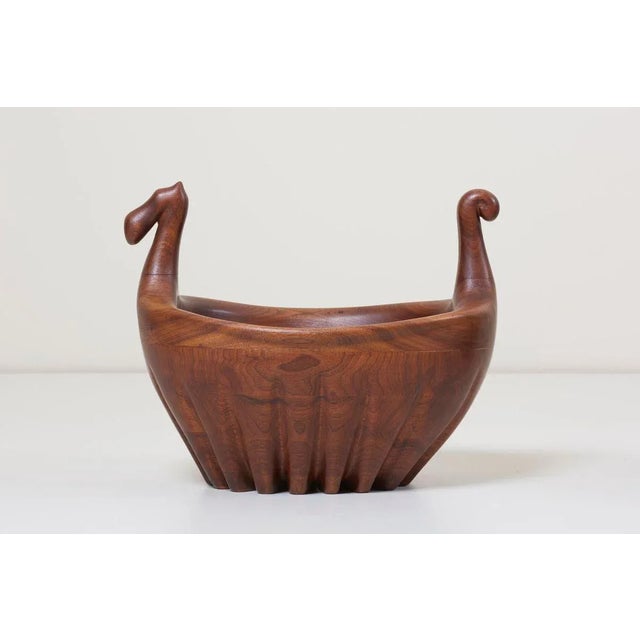 Excellent unique set from woodworker Lee Swennes. Two individual heavy solid walnut bowls and cup from his private...