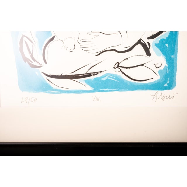 A striking pair of signed limited edition European screenprints by acclaimed Croatian artist Ljerka Njerš. Each print is...