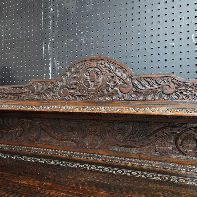 Mid 19th Century Carved Oak Buffet With Cabinet Base For Sale - Image 11 of 12