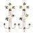 Mid-Century Golden Foliage Wall Hanging Candle Sconces - a Pair For Sale