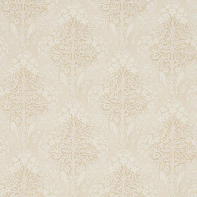 Sanderson Lerena Wallpaper in Cream - a Sample For Sale