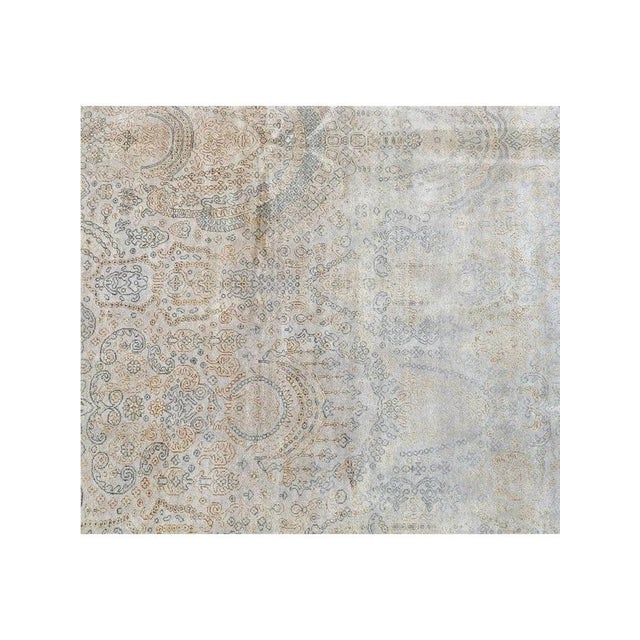 Gold 1990s Handwoven Transitional Area Rug 8x10 For Sale - Image 8 of 10
