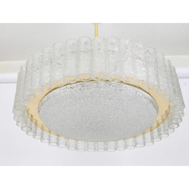 Metal Murano Glass Tubes Flush Mount from Doria, Germany, 1960s For Sale - Image 7 of 10