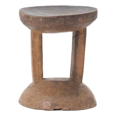 Vintage African Tribal Stool, 1950s For Sale