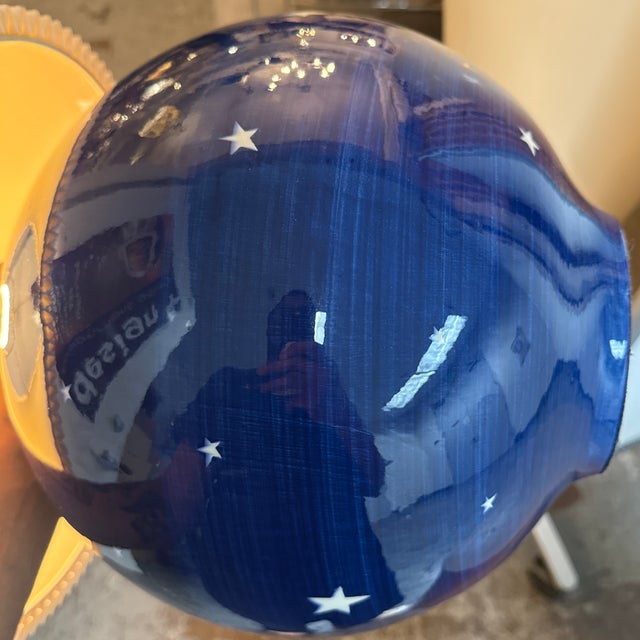 Late 20th Century Celestial Ceramic Globe Table Lamp For Sale - Image 12 of 12