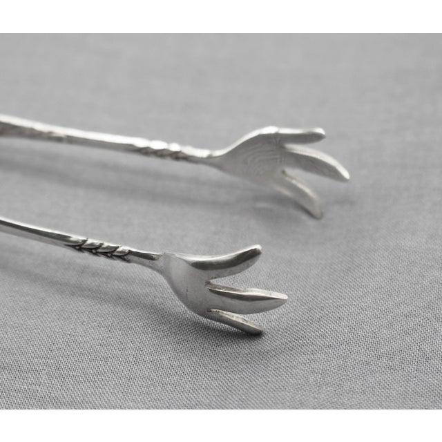 Reed & Barton 1958-76 American Harlequin Sterling Silver Sugar Cube Tongs by Reed & Barton For Sale - Image 4 of 6