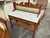 Early 20th Century Victorian-Style Rolling Work Cabinet With Marble Top and Decorative Tile For Sale In Los Angeles - Image 6 of 7