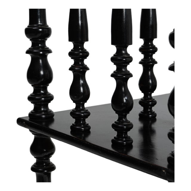 Napoleon III Black Patinated Etagere France 19th Century For Sale