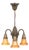 Victorian Favrile Style Glass 3-Branch Chandelier For Sale