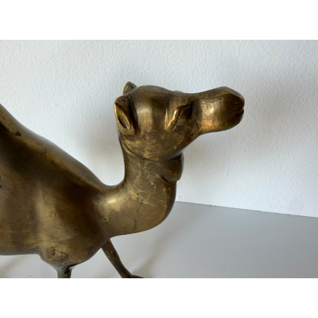 1980s Vintage Solid Brass Camel Figurine Sculpture For Sale - Image 9 of 12