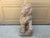 Terra Cotta Vintage Italian Provincial Cast Concrete Lion Garden Statue With Weathered Terracotta Finish For Sale - Image 8 of 12