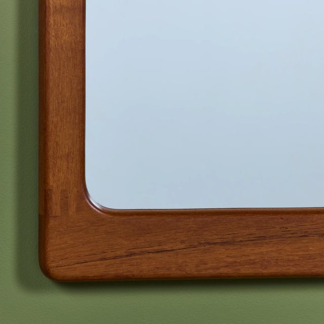 Wood Pedersen and Hansen Teak Wall Mirror For Sale - Image 7 of 9