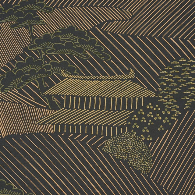 Traditional Sample - Schumacher Nikko Wallcovering In Glimmer For Sale - Image 3 of 5