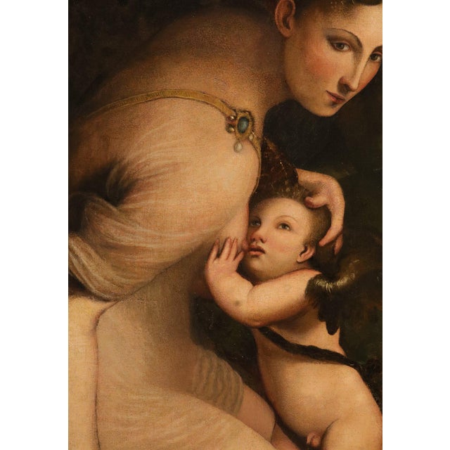 Camillo Boccaccino, Nude, Venus Cupid Boccaccino, 17th Century, Oil Painting on Canvas, Framed For Sale - Image 8 of 16
