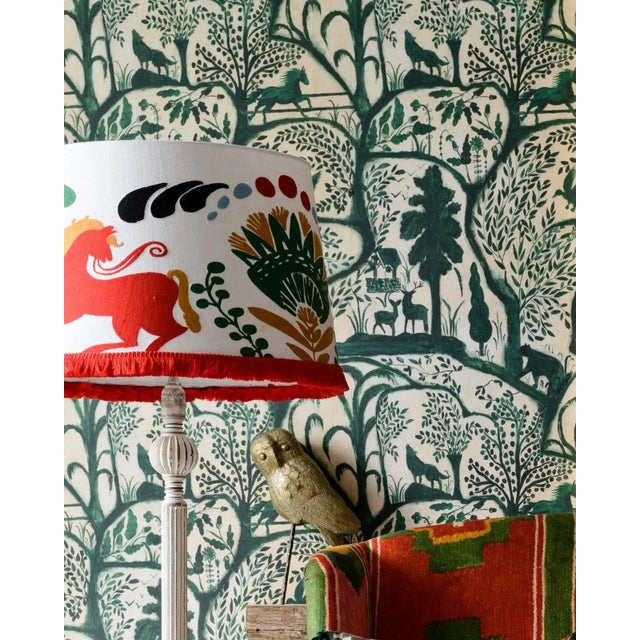 Traditional The Enchanted Woodland Green Wallpaper - Set of 3 Rolls For Sale - Image 3 of 3