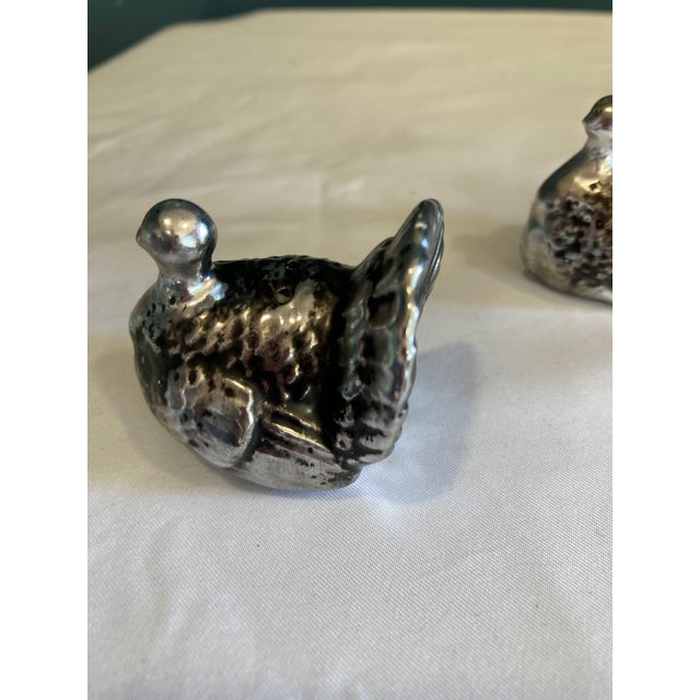 A charming pair among our curated vintage finds, these turkey salt and pepper shakers showcase the delightful novelty...