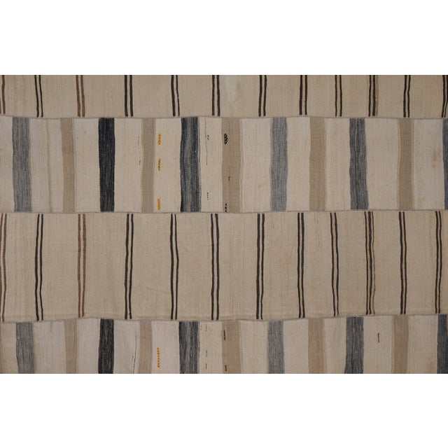 Textile Vintage Oversized Striped Turkish Kilim Rug 8' X 10'4'' For Sale - Image 7 of 10