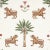 Boho Chic Schumacher Tiger Palm Fabric in Crimson For Sale - Image 3 of 4