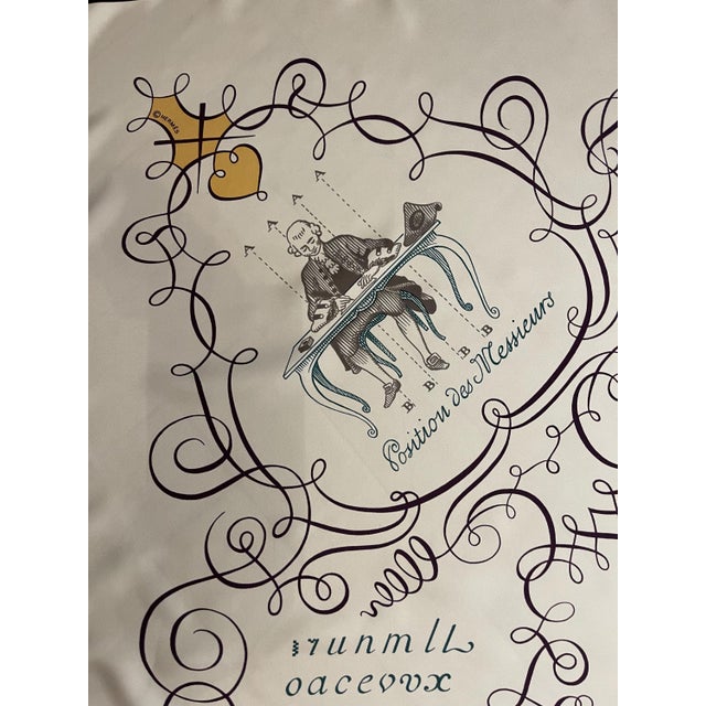 HERMES THE ART OF WRITING silk scarf by Maurice Tranchant 2005 This scarf celebrates calligraphy, its stylistic effects,...