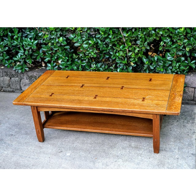 Lane Altavista Bow Tie Joinery Craftsman Style Coffee Table For Sale - Image 13 of 13