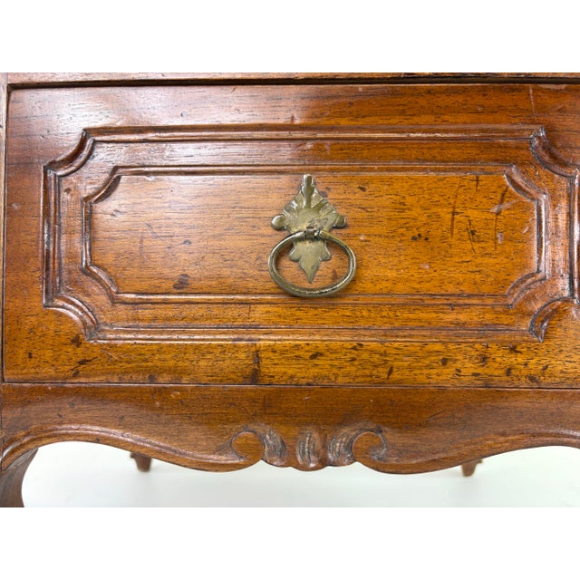 Italian Vintage Walnut Italian Miniature Two Drawer Chest For Sale - Image 3 of 9