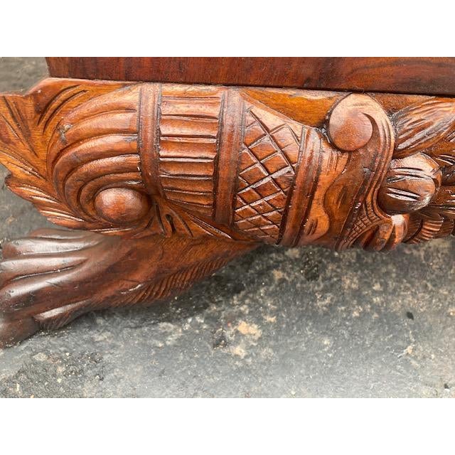 1875 Victorian Couch Made in the Us Hand Carved Walnut For Sale - Image 10 of 12