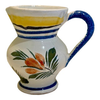 Vintage Henri Quimper Small Pitcher For Sale