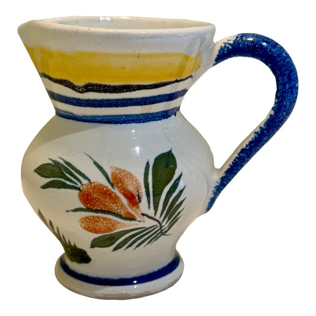 Vintage Henri Quimper Small Pitcher For Sale