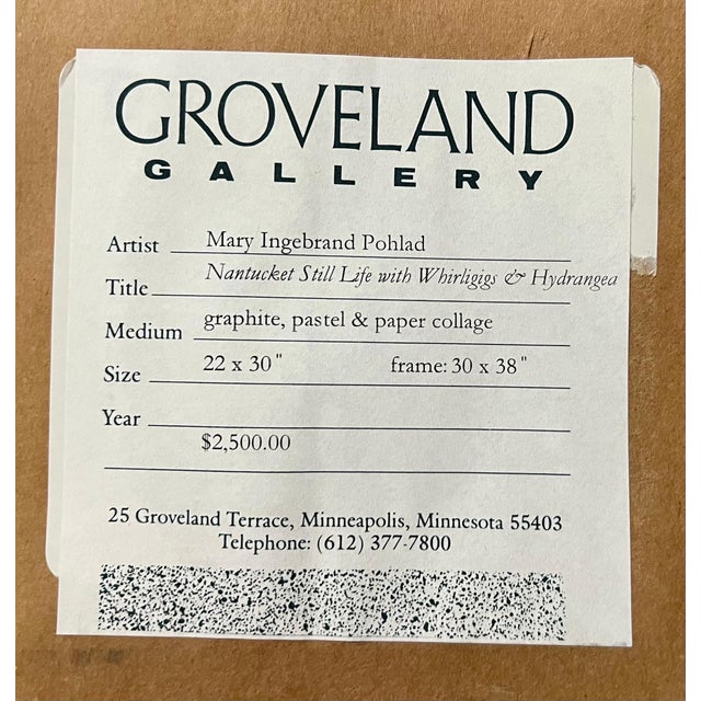 Mary Ingebrand-Pohlad, Mixed Media Modernist Painting Collage Nantucket Whirligig Americana Folk Art, c.1990's For Sale - Image 4 of 11