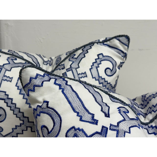 2020s Eastern Accents Sunda Indigo Decorative Pillows, Pair For Sale - Image 5 of 12