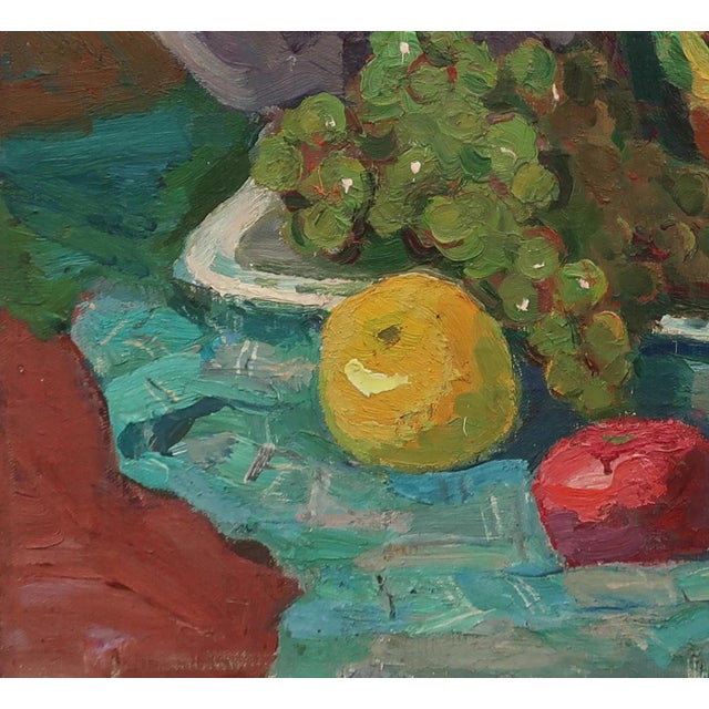 1970s Vintage Still Life Oil Painting, Ukrainian Soviet Art, 1978 46-50 For Sale - Image 5 of 6