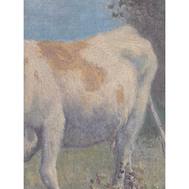 Robert Atkinson Fox (1860-1935), Cow in a Stream, Gouache on Canvas Painting For Sale - Image 9 of 18