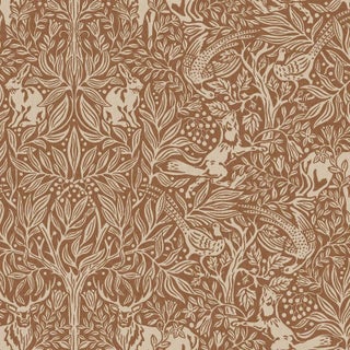 SAMPLE - Boråstapeter Under The Elder Tree Wallpaper In Rust For Sale