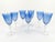1970s Vintage Blue Crystal Wine Glasses, 1970s, Set of 7 For Sale - Image 5 of 5