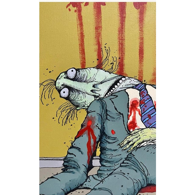 r.p. Overmyer, Large Pop Art Cartoon Acrylic Painting by Syndicated Cartoonist r.p. Overmyer For Sale In Miami - Image 6 of 12