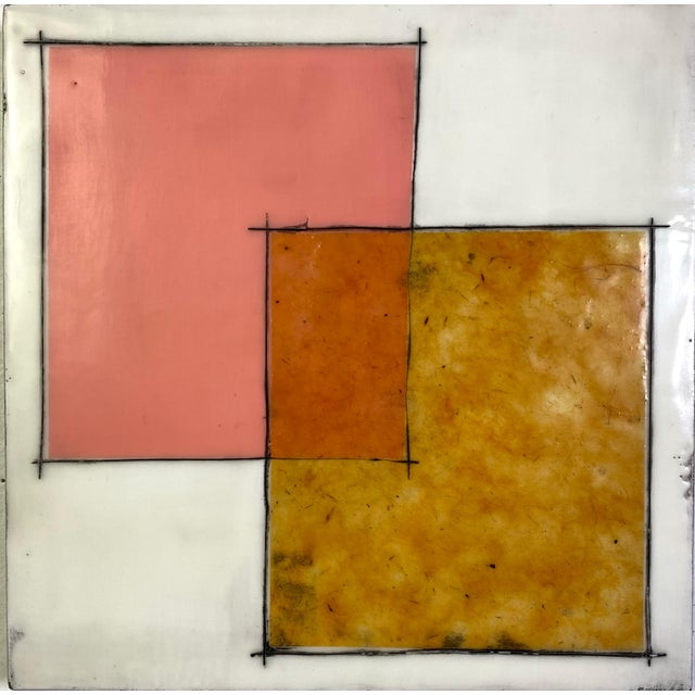 Encaustic Mixed Media Art Installation by Gina Cochran "Charmed" - 12 Panels For Sale - Image 11 of 14