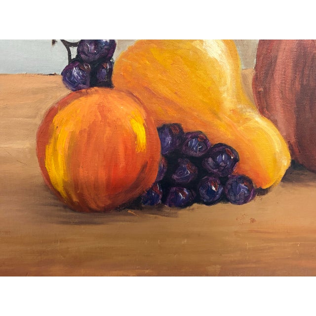 1963 Signed K. Ulrich Still Life Oil Painting of Fruit For Sale - Image 4 of 7